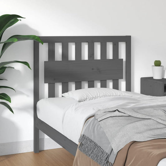 Berkfield Bed Headboard Grey 95.5x4x100 cm Solid Wood Pine