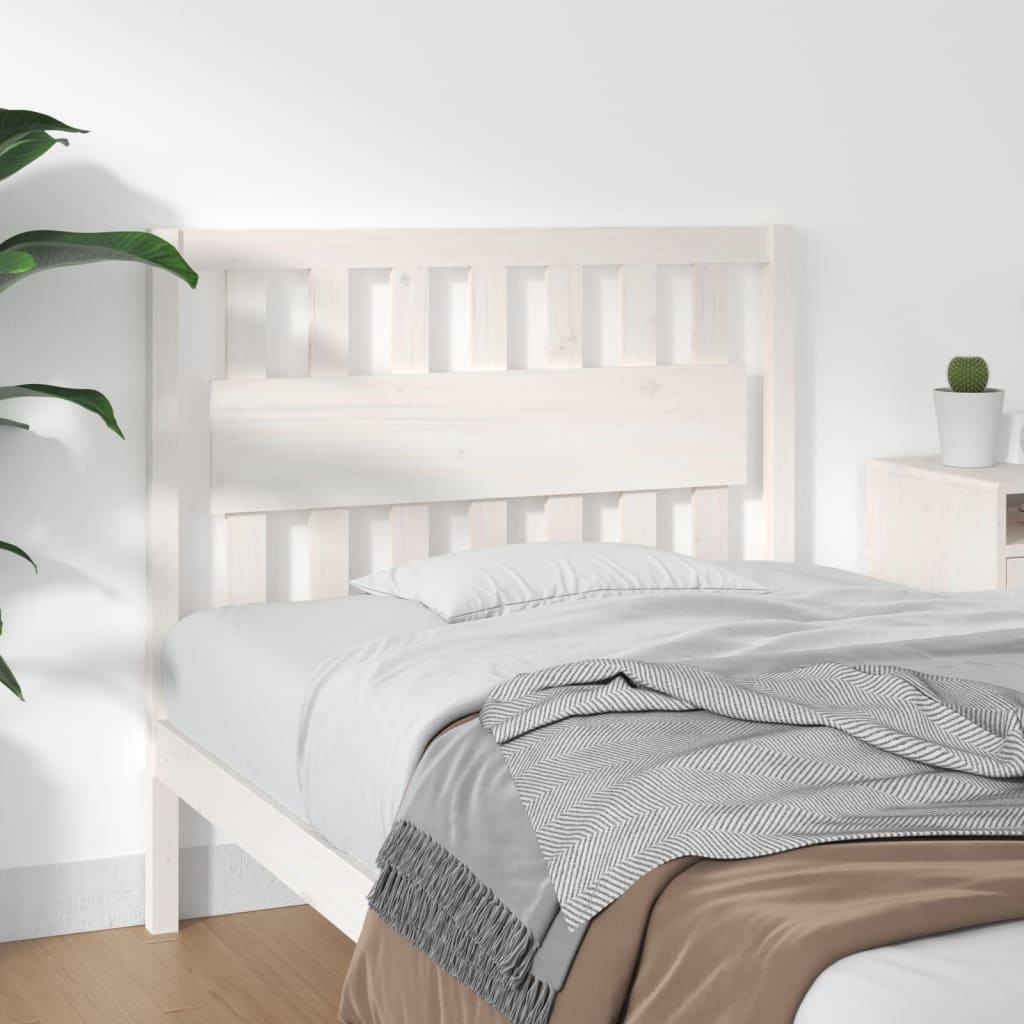 Berkfield Bed Headboard White 105.5x4x100 cm Solid Wood Pine
