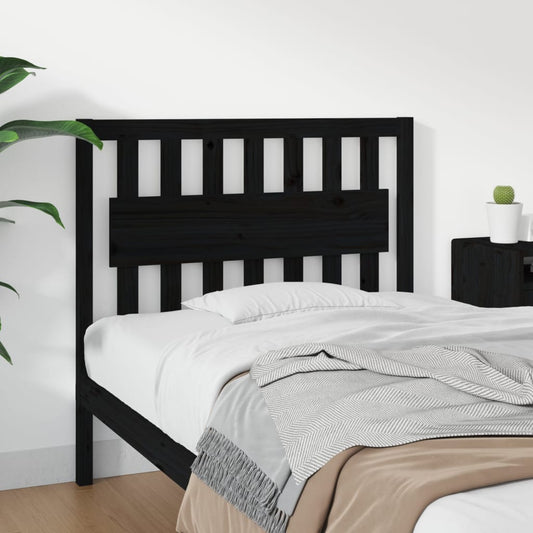 Berkfield Bed Headboard Black 105.5x4x100 cm Solid Wood Pine