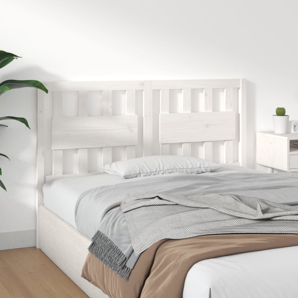 Berkfield Bed Headboard White 140.5x4x100 cm Solid Wood Pine