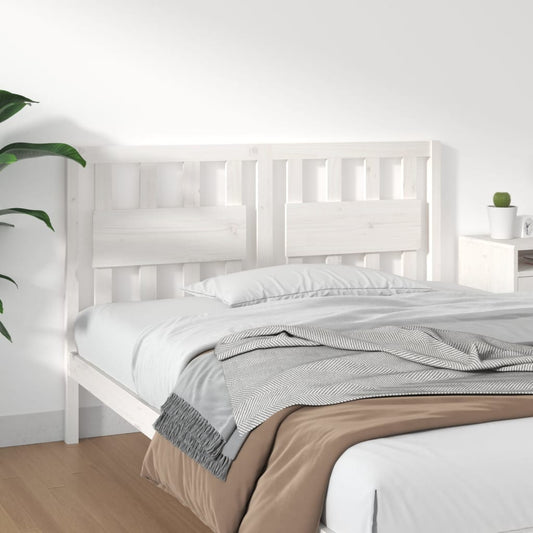 Berkfield Bed Headboard White 140.5x4x100 cm Solid Wood Pine