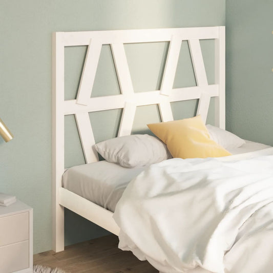 Berkfield Bed Headboard White 81x4x100 cm Solid Wood Pine