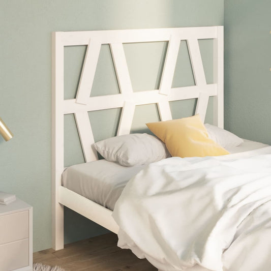 Berkfield Bed Headboard White 106x4x100 cm Solid Wood Pine