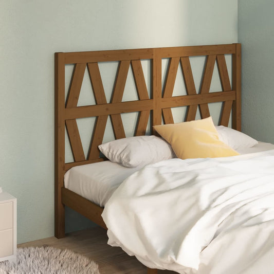 Berkfield Bed Headboard Honey Brown 126x4x100 cm Solid Wood Pine