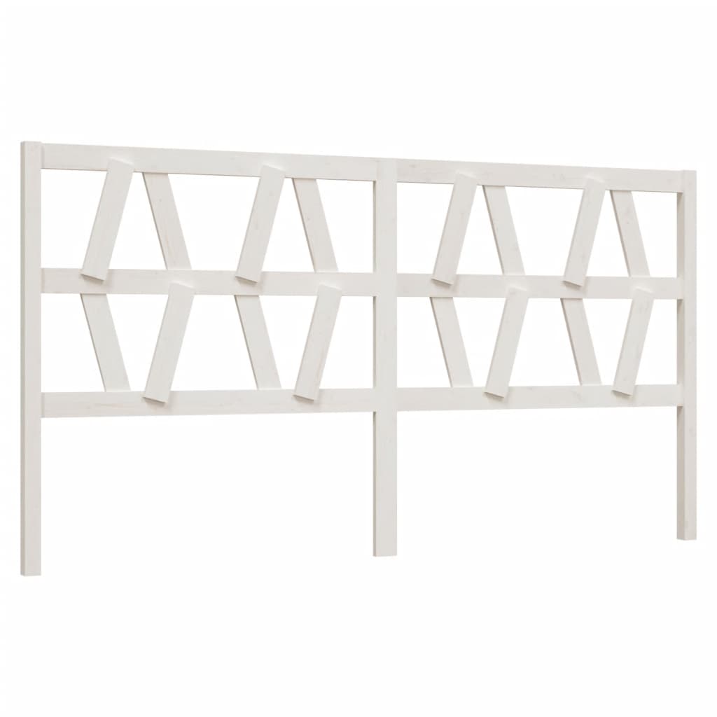 Berkfield Bed Headboard White 206x4x100 cm Solid Wood Pine