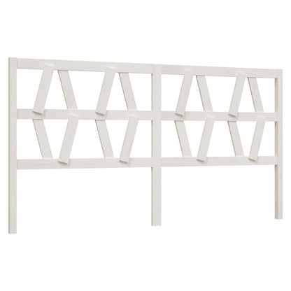 Berkfield Bed Headboard White 206x4x100 cm Solid Wood Pine