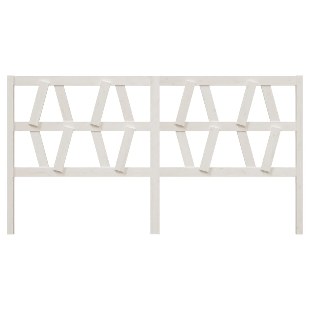 Berkfield Bed Headboard White 206x4x100 cm Solid Wood Pine