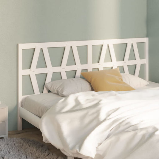 Berkfield Bed Headboard White 206x4x100 cm Solid Wood Pine
