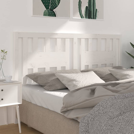 Berkfield Headboard White 146x4x100 cm Solid Wood Pine