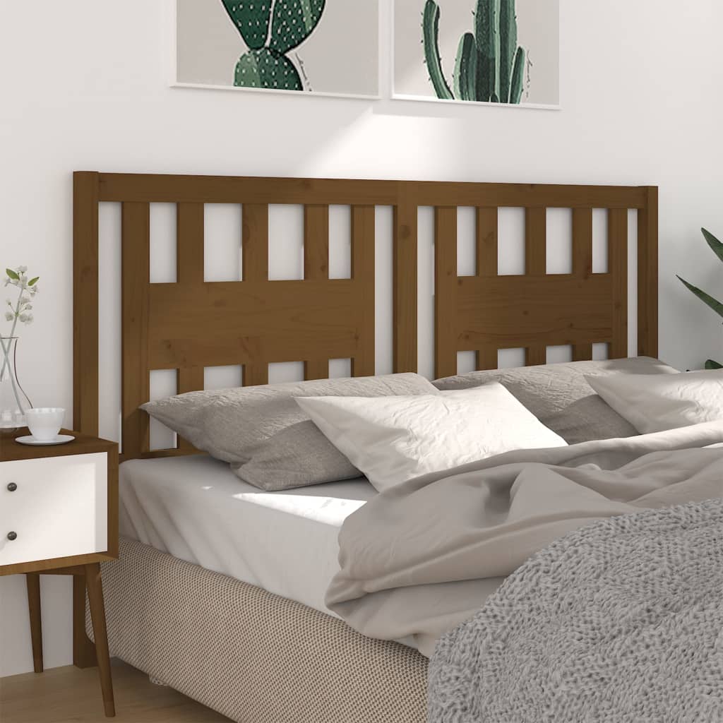 Berkfield Headboard Honey Brown 146x4x100 cm Solid Wood Pine