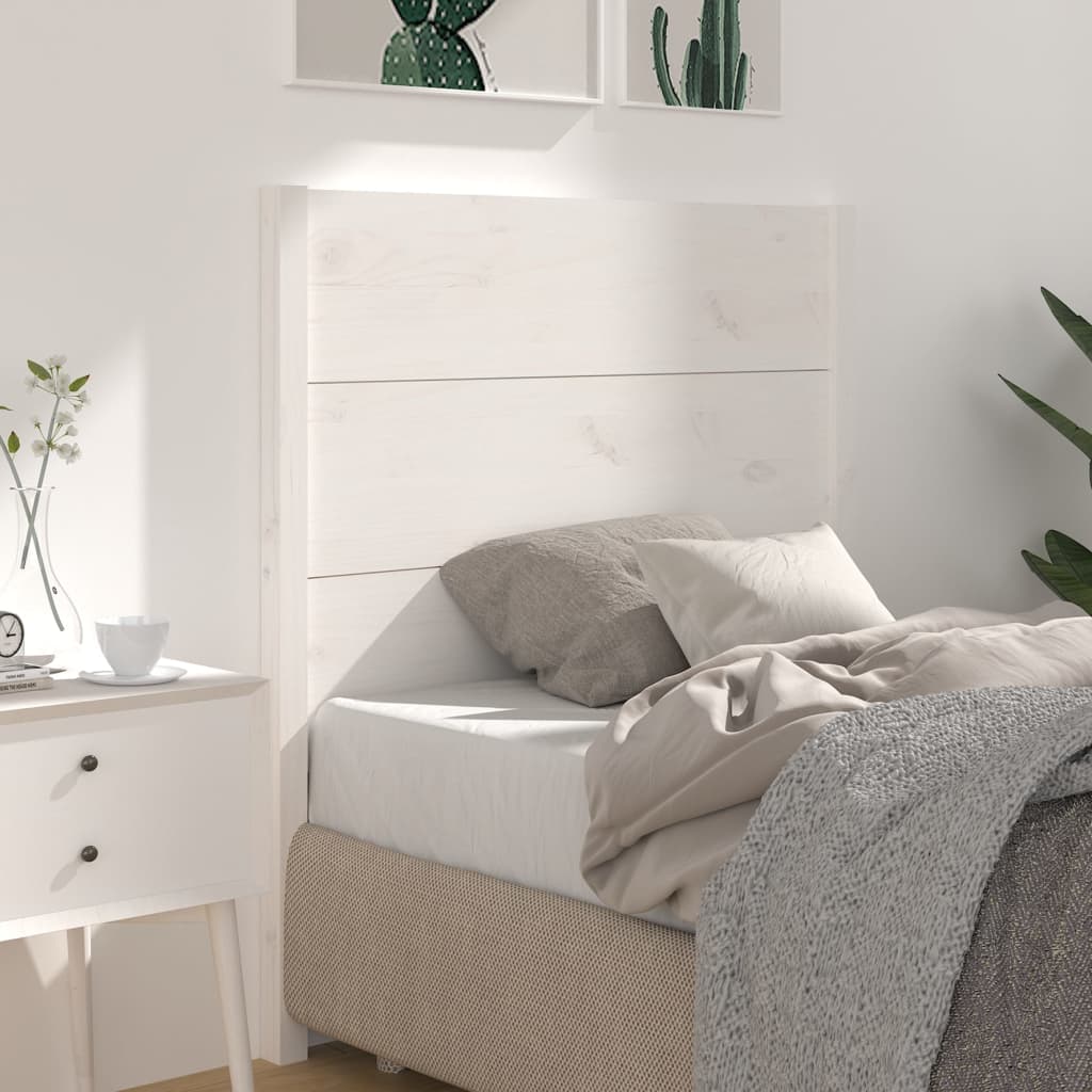 Berkfield Headboard White 96x4x100 cm Solid Wood Pine