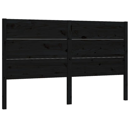 Berkfield Headboard Black 141x4x100 cm Solid Wood Pine