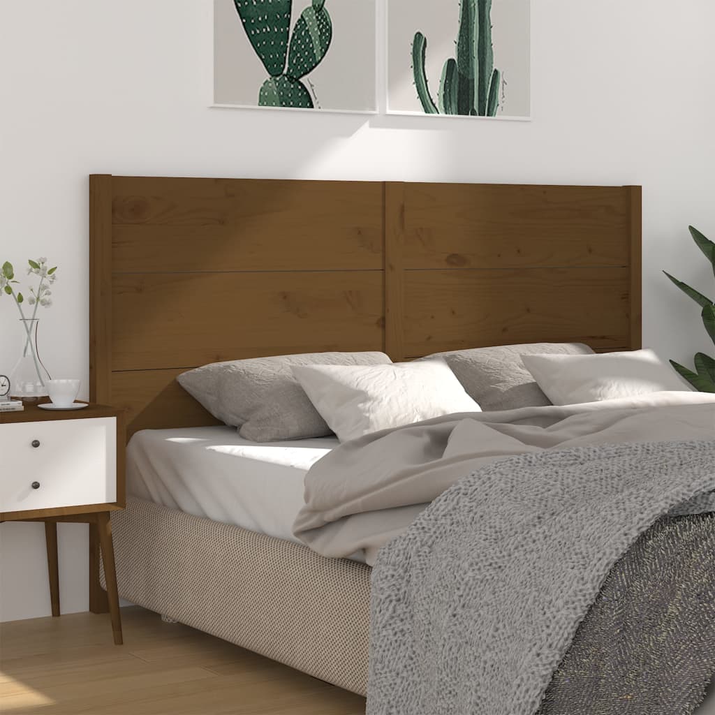 Berkfield Headboard Honey Brown 146x4x100 cm Solid Wood Pine