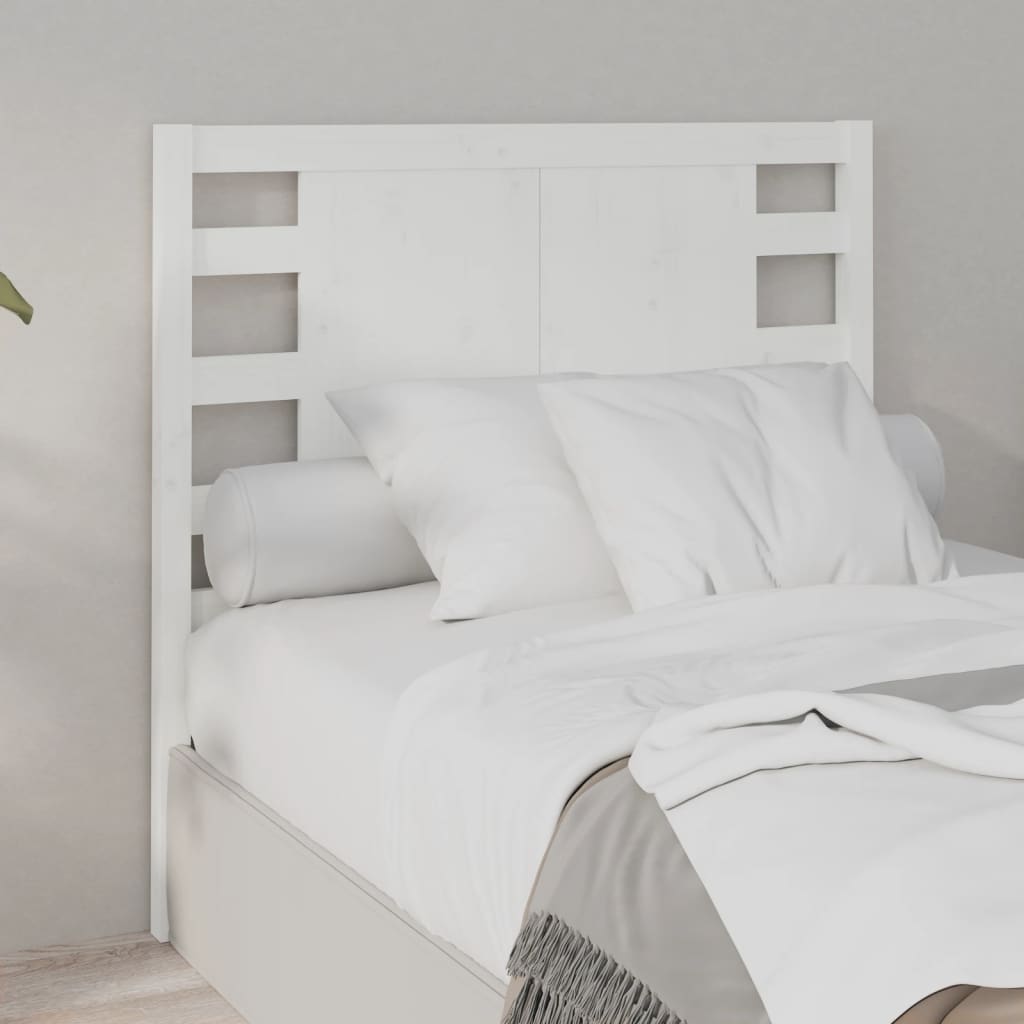Berkfield Headboard White 96x4x100 cm Solid Wood Pine