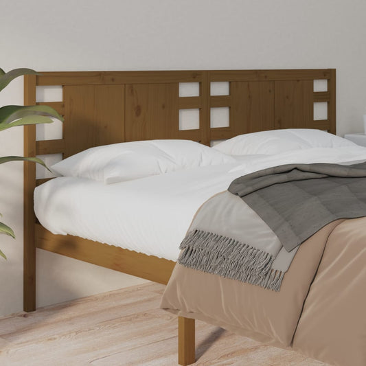 Berkfield Headboard Honey Brown 126x4x100 cm Solid Wood Pine