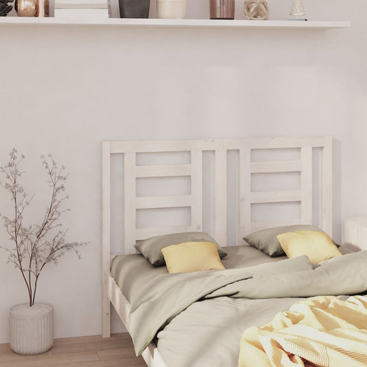 Berkfield Bed Headboard White 126x4x100 cm Solid Wood Pine