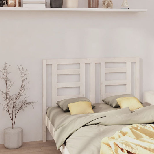 Berkfield Bed Headboard White 141x4x100 cm Solid Wood Pine