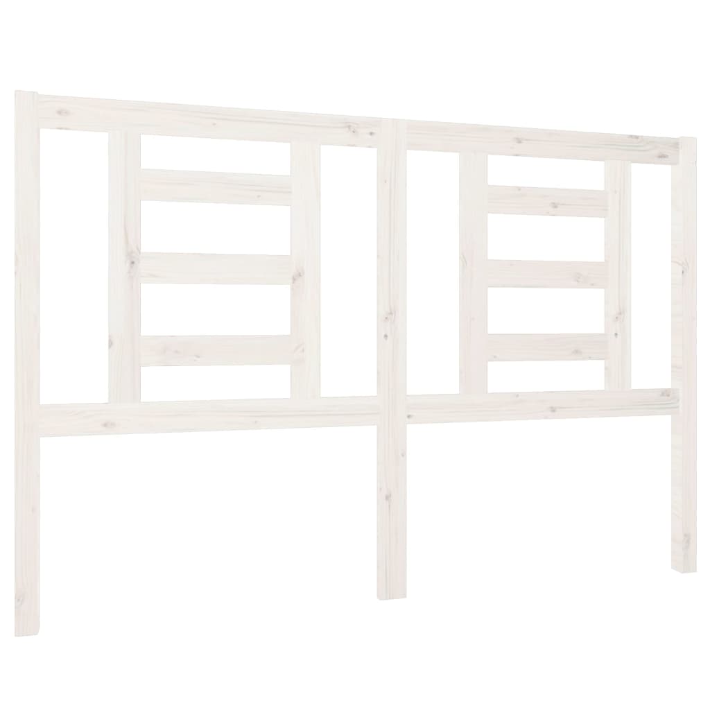 Berkfield Bed Headboard White 146x4x100 cm Solid Wood Pine