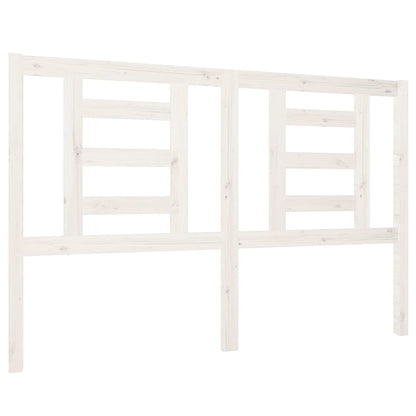 Berkfield Bed Headboard White 146x4x100 cm Solid Wood Pine