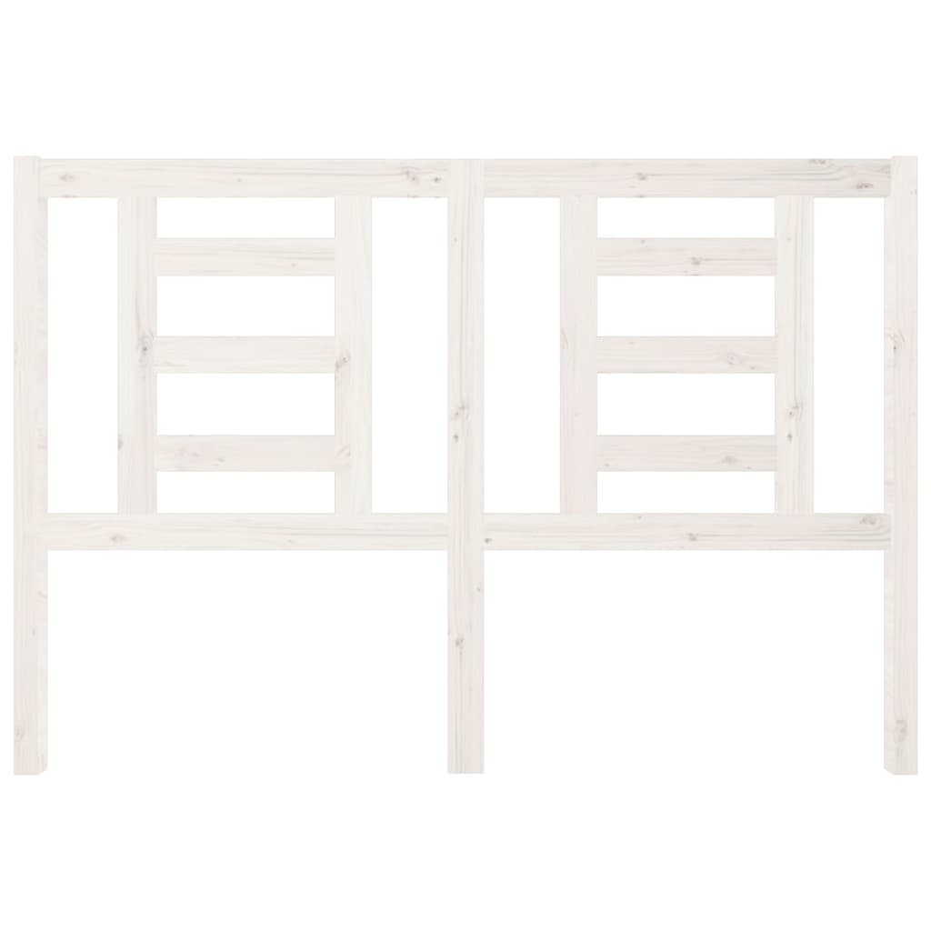 Berkfield Bed Headboard White 146x4x100 cm Solid Wood Pine