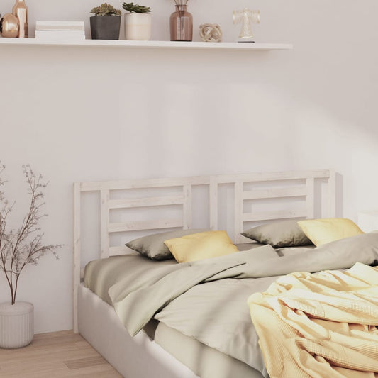 Berkfield Bed Headboard White 186x4x100 cm Solid Pine Wood