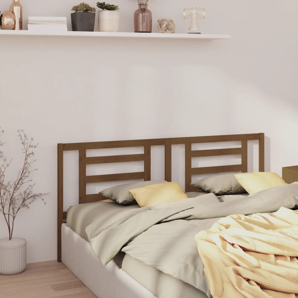 Berkfield Bed Headboard Honey Brown 206x4x100 cm Solid Pine Wood