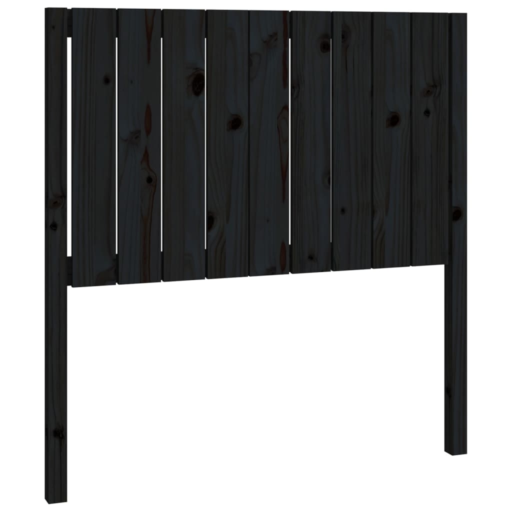 Berkfield Bed Headboard Black 95.5x4x100 cm Solid Wood Pine