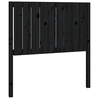 Berkfield Bed Headboard Black 95.5x4x100 cm Solid Wood Pine