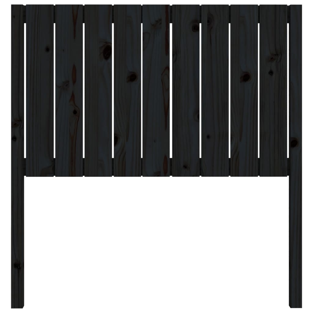 Berkfield Bed Headboard Black 95.5x4x100 cm Solid Wood Pine