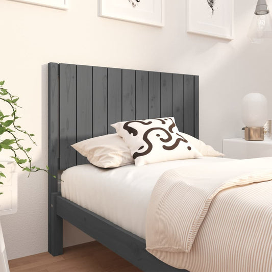 Berkfield Bed Headboard Grey 105.5x4x100 cm Solid Wood Pine