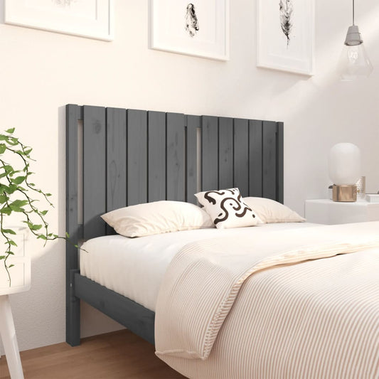 Berkfield Bed Headboard Grey 125.5x4x100 cm Solid Wood Pine