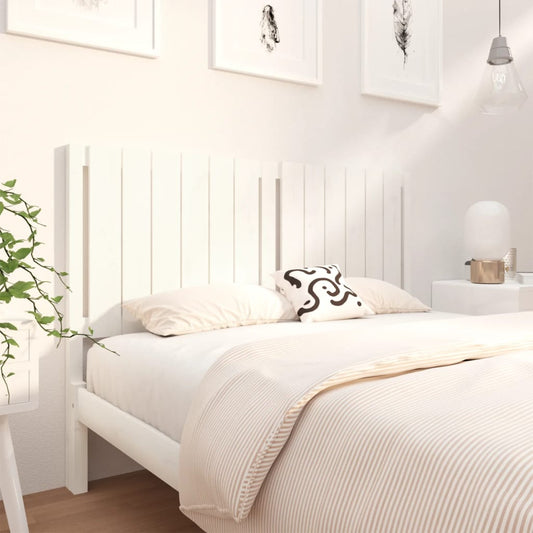 Berkfield Bed Headboard White 140.5x4x100 cm Solid Wood Pine