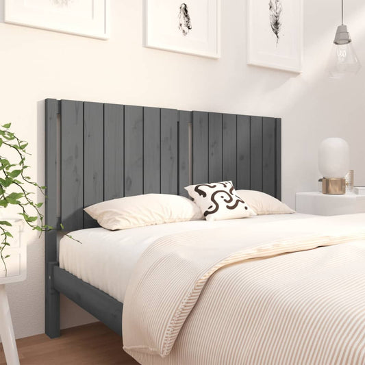 Berkfield Bed Headboard Grey 145.5x4x100 cm Solid Wood Pine