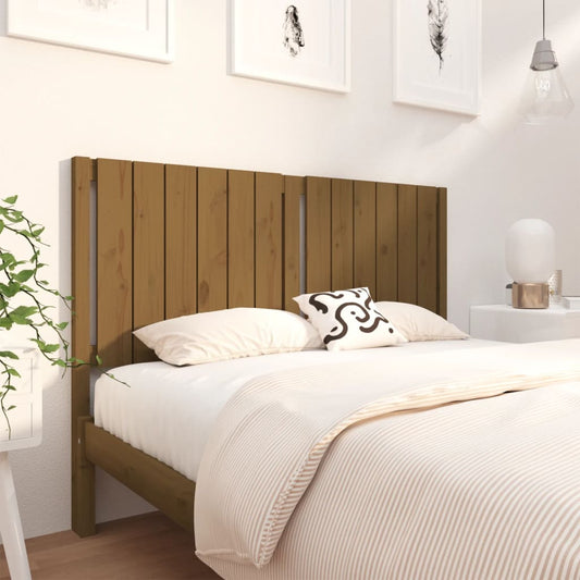 Berkfield Bed Headboard Honey Brown 145.5x4x100 cm Solid Wood Pine