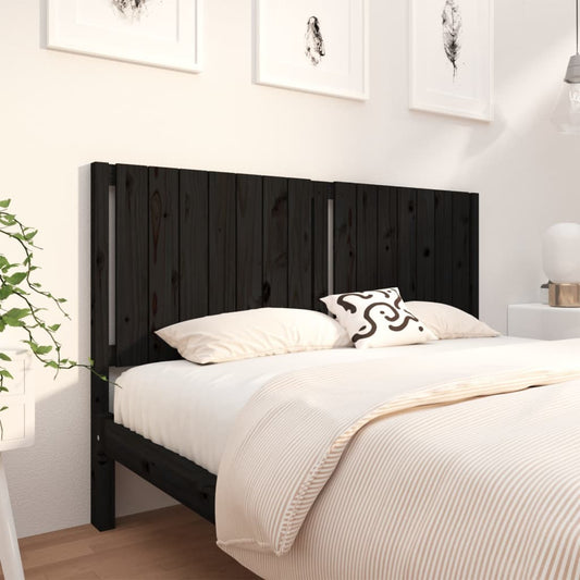 Berkfield Bed Headboard Black 165.5x4x100 cm Solid Wood Pine