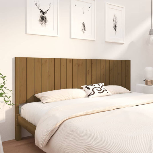 Berkfield Bed Headboard Honey Brown 205.5x4x100 cm Solid Wood Pine