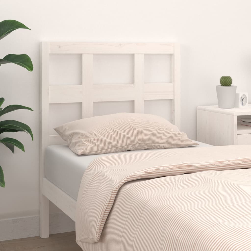 Berkfield Bed Headboard White 80.5x4x100 cm Solid Wood Pine