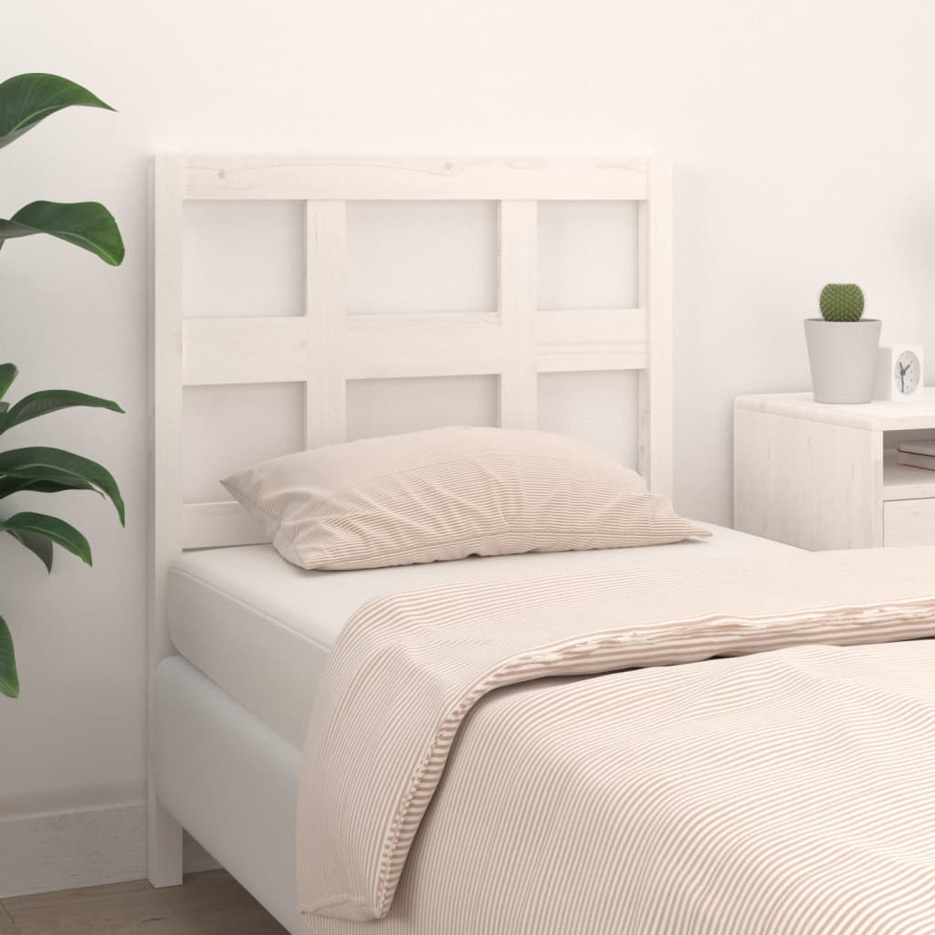 Berkfield Bed Headboard White 105.5x4x100 cm Solid Wood Pine