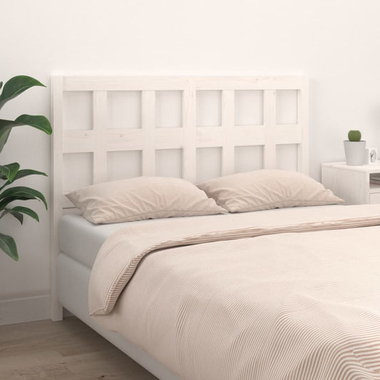 Berkfield Bed Headboard White 145.5x4x100 cm Solid Wood Pine