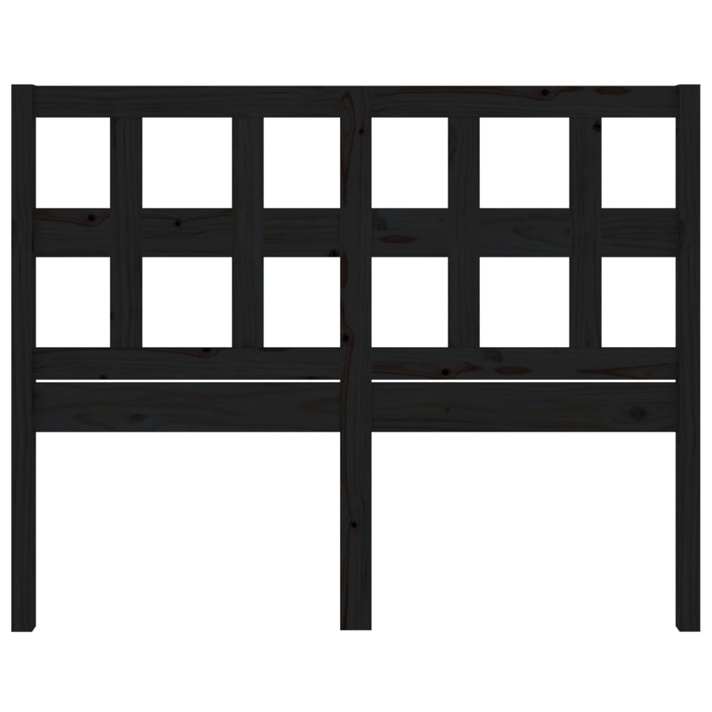 Berkfield Bed Headboard Black 145.5x4x100 cm Solid Wood Pine