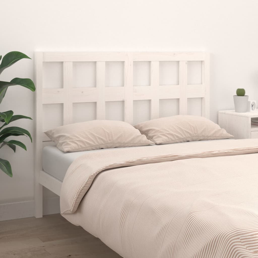 Berkfield Bed Headboard White 155.5x4x100 cm Solid Wood Pine