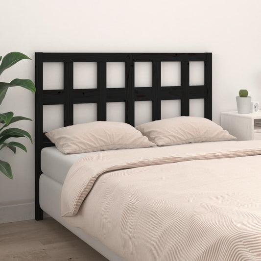 Berkfield Bed Headboard Black 155.5x4x100 cm Solid Wood Pine