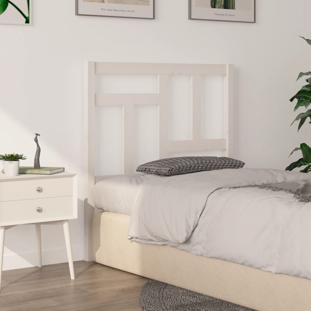 Berkfield Bed Headboard White 95.5x4x100 cm Solid Wood Pine