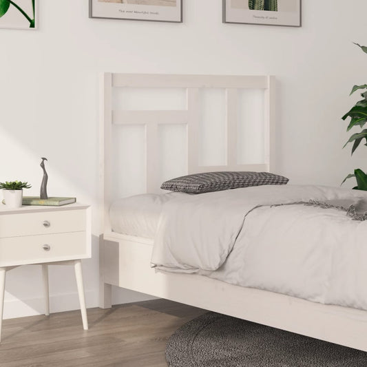 Berkfield Bed Headboard White 95.5x4x100 cm Solid Wood Pine
