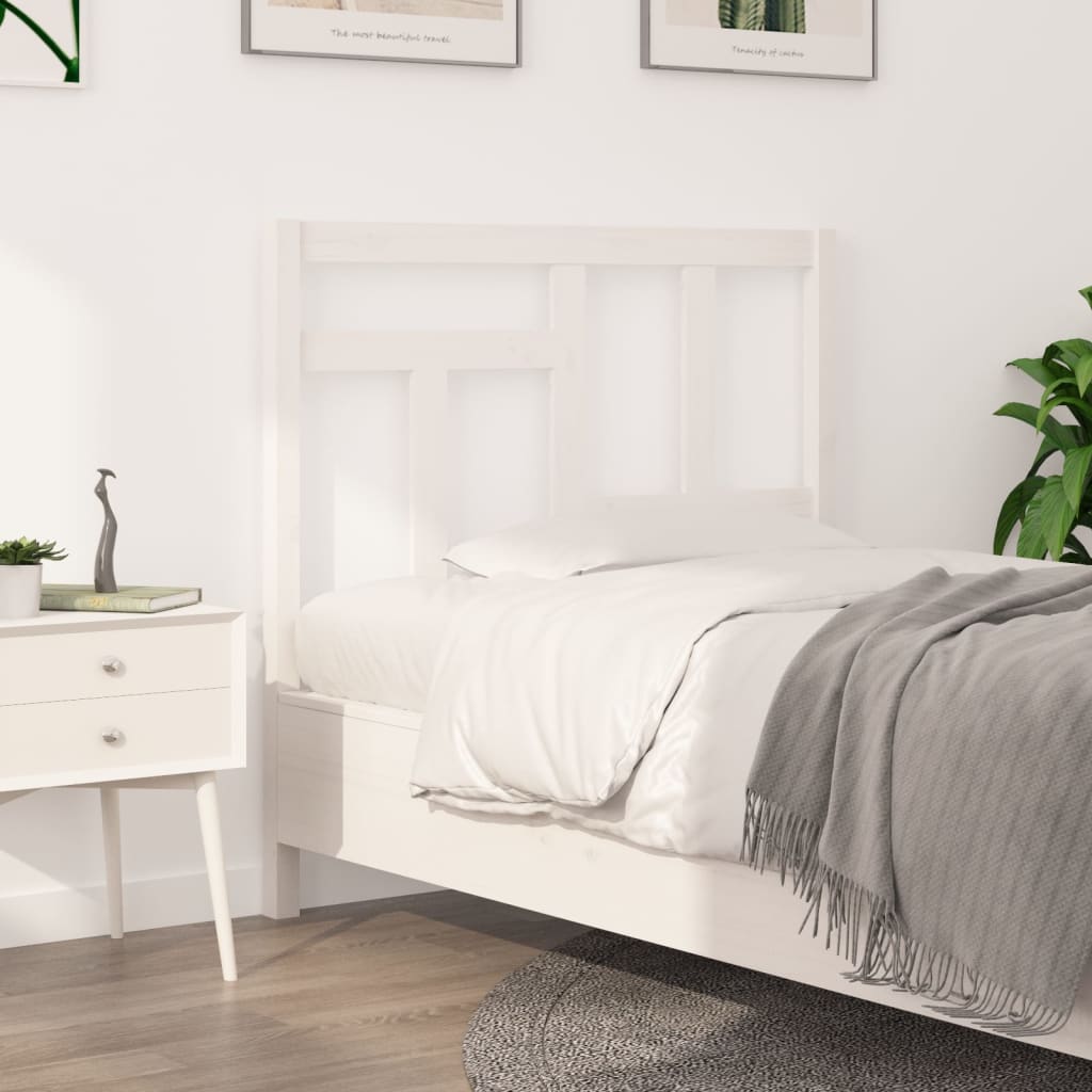 Berkfield Bed Headboard White 105.5x4x100 cm Solid Wood Pine