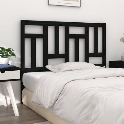 Berkfield Bed Headboard Black 125.5x4x100 cm Solid Wood Pine