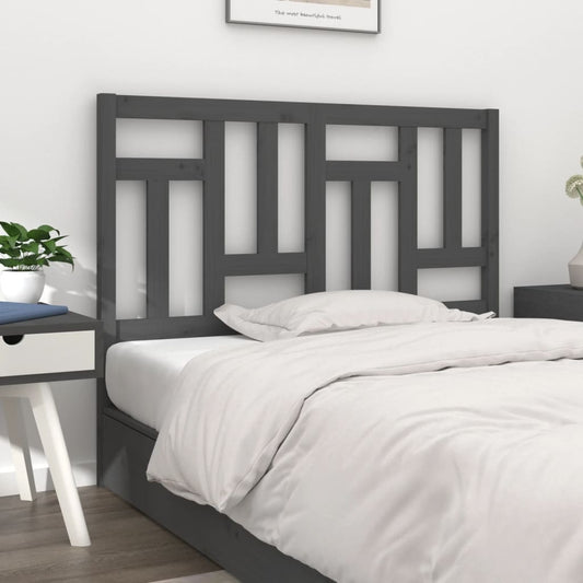Berkfield Bed Headboard Grey 155.5x4x100 cm Solid Wood Pine