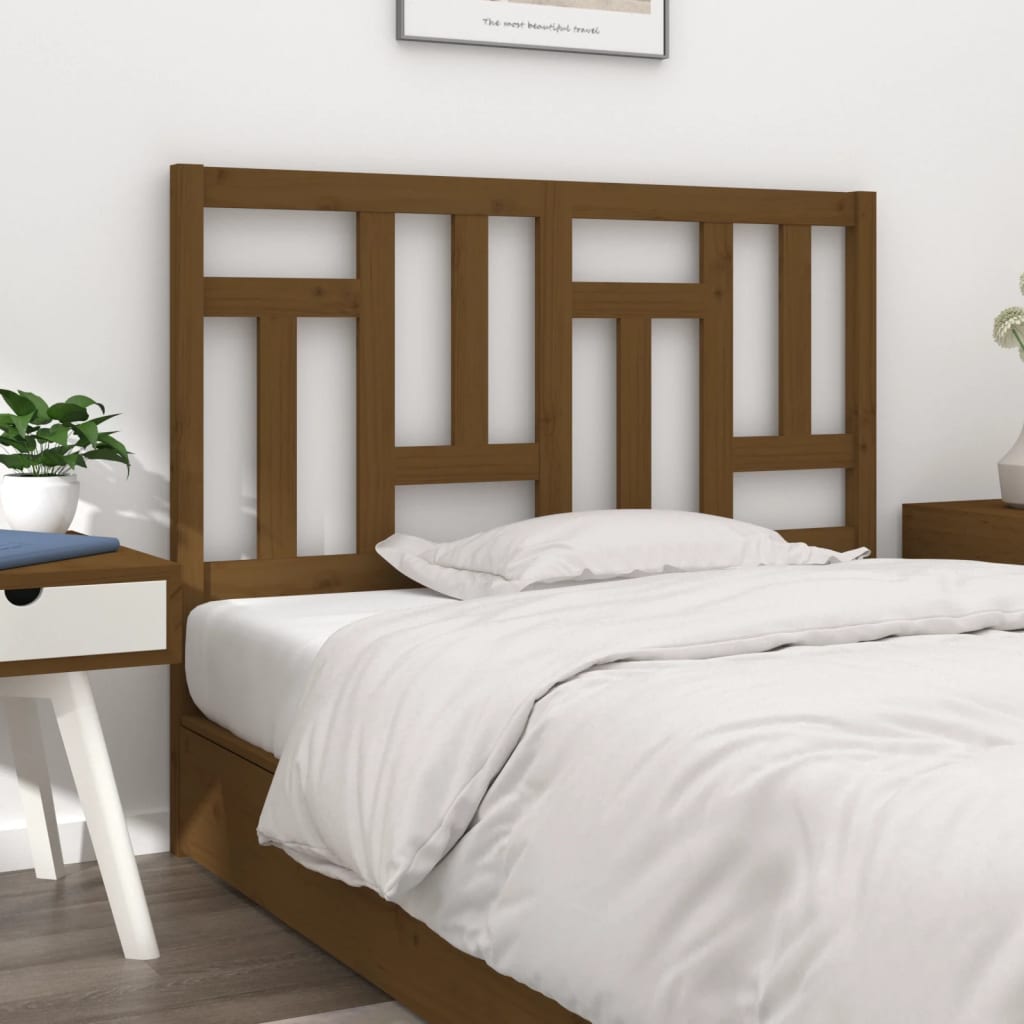 Berkfield Bed Headboard Honey Brown 165.5x4x100 cm Solid Wood Pine