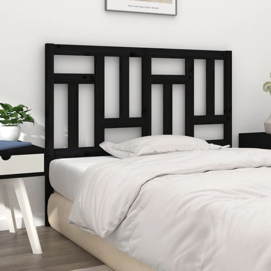 Berkfield Bed Headboard Black 165.5x4x100 cm Solid Wood Pine
