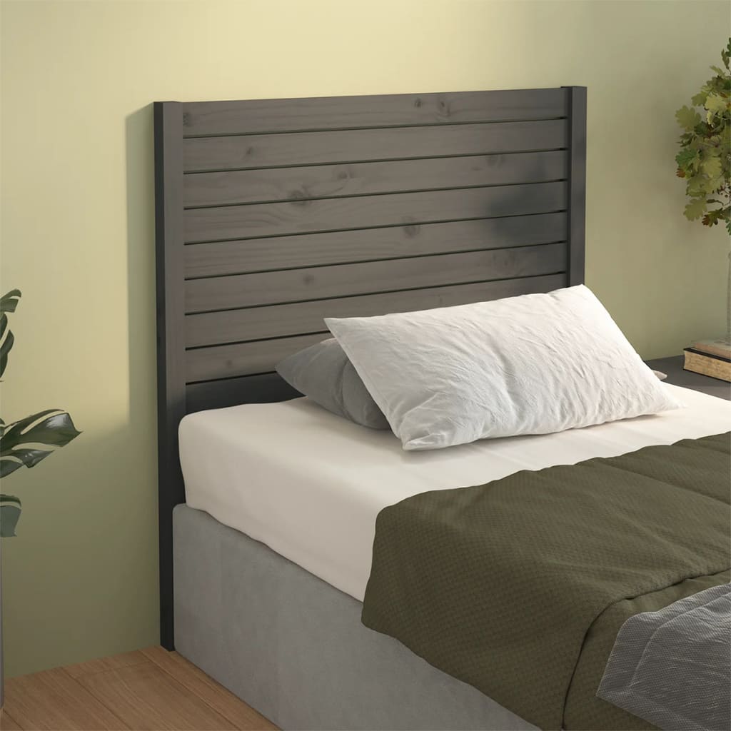 Berkfield Bed Headboard Grey 81x4x100 cm Solid Wood Pine